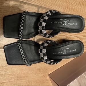 Chinese Laundry Checkered Black and White Heels